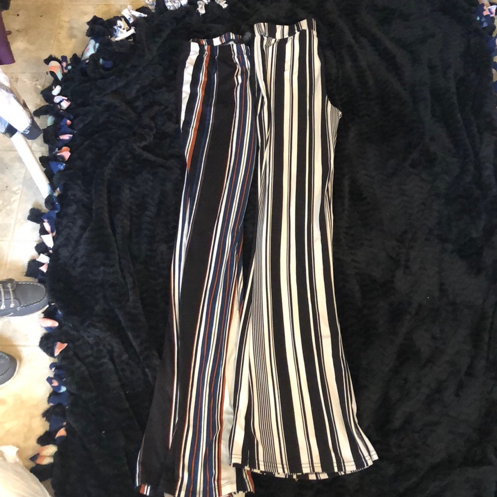 Wide leg pants as a pair